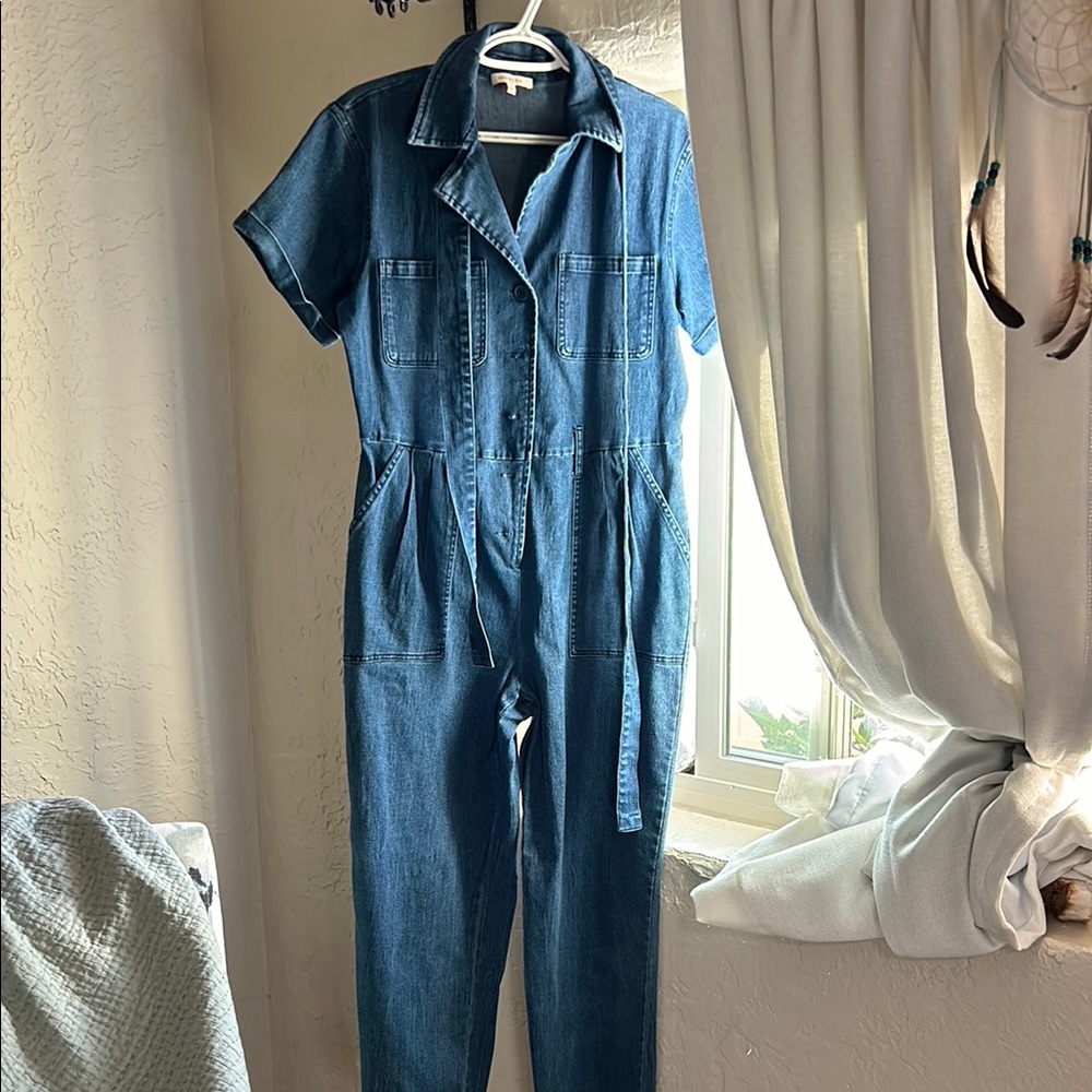 Denim Blue Jumpsuit- Georgia Okeefe artist jumper